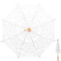 1pc Wedding Decorative Umbrella Bridal Lace Umbrella Bride Lace Parasol Cotton Cloth Embroidery Umbrella Ornament 30x30x26cm. 