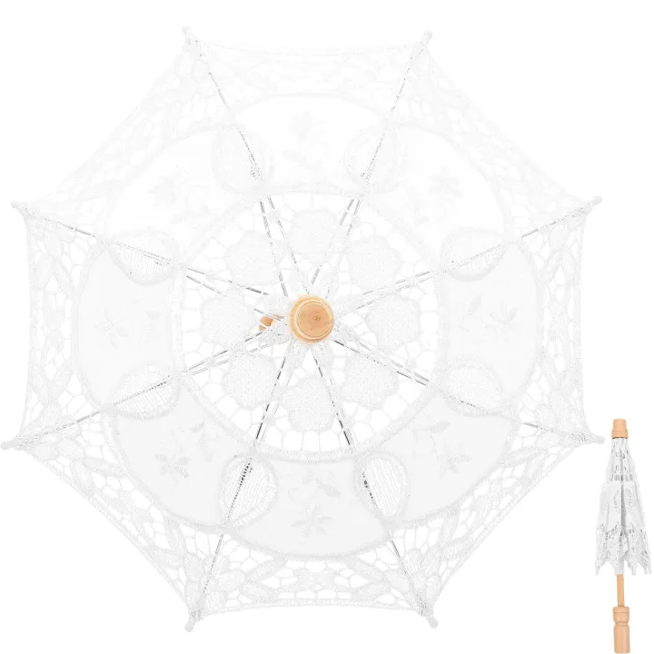 1pc%20Wedding%20Decorative%20Umbrella%20Bridal%20Lace%20Umbrella%20Bride%20Lace%20Parasol%20Cotton%20Cloth%20Embroidery%20Umbrella%20Ornament%2030x30x26cm%20-%20Image%207