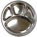 Stainless Steel Divided Plate 4 Section-(31 cm Round): Serve Meals with Precision on this Stainless Steel Divided Plate with 4 Sections, 31 cm Round.. 