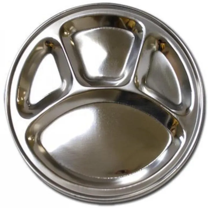 Stainless%20Steel%20Divided%20Plate%204%20Section-(31%20cm%20Round):%20Serve%20Meals%20with%20Precision%20on%20this%20Stainless%20Steel%20Divided%20Plate%20with%204%20Sections,%2031%20cm%20Round.%20-%20Image%204