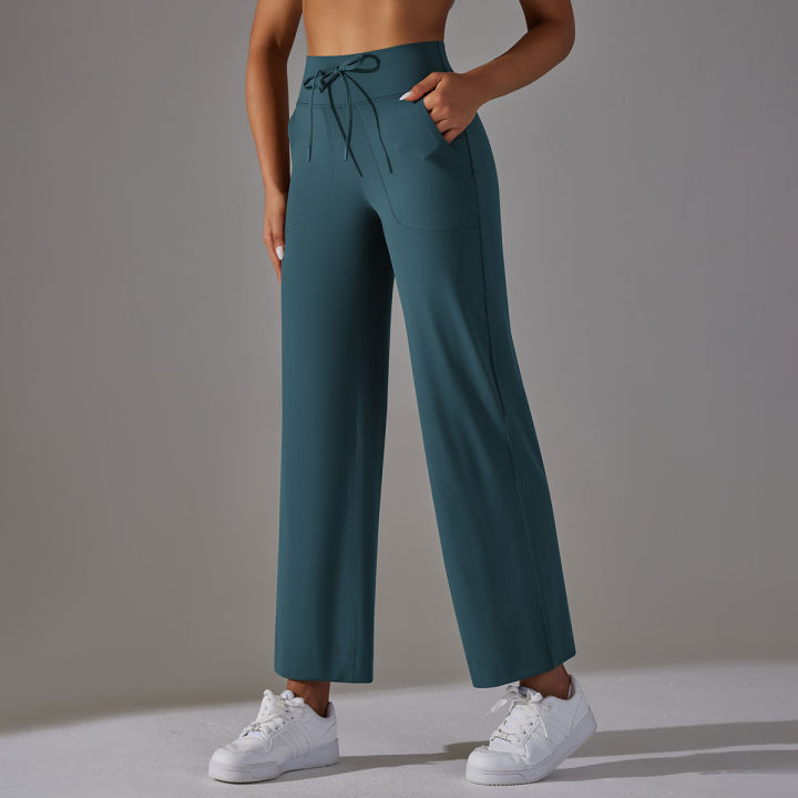 Wide%20Leg%20Pants%20With%20Pockets%20Women's%20Loose%20Yoga%20High%20Waist%20Legging%20Drawstring%20Outdoor%20Casual%20Jogging%20Gym%20Sports%20Flare%20Pants%20-%20Image%205