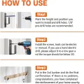 2X4 Door Barricade Brackets Heavy Duty Upgraded Door Bar Holder Brackets for Home Security Suit for 2X4 Lumber Black Accessories. 