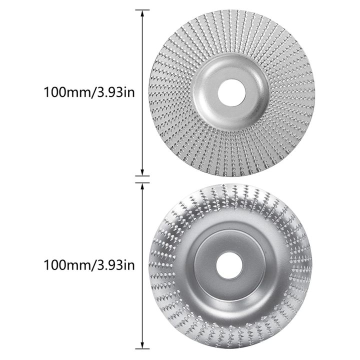 SRIWEN%202%20Pcs%20Angle%20Grinding%20Wheels,%20Woodworking%20Grinding%20Rasp%20Disc,%20Wood%20Sanding%20Disc%20for%20Angle%20Grinder%20100mm%20Arc%20/%20100mm%20Flat%20-%20Image%202
