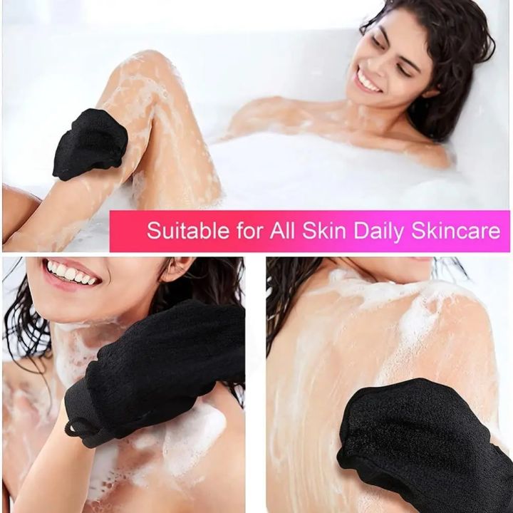 Double%20Sided%20Hammam%20Shower%20Bath%20Scrub%20Glove%20Scrub%20Mitt%20Peeling%20Glove%20Exfoliating%20black%20Removal%20Mitt%20for%20Bath%20Shower%20Spa%20-%20Image%202