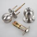 Round Door Handle Door Knobs Lock Stainless Steel Entrance Passage Door Lock with Key for Bedroom Li. 
