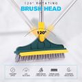 2 in 1 Floor Scrub Brush, Magic Broom Brush Floor Brush Scrubber with Long Handle, Premium 120 Degree Rotating Removable Crevice Cleaning Brush with Squeegee.