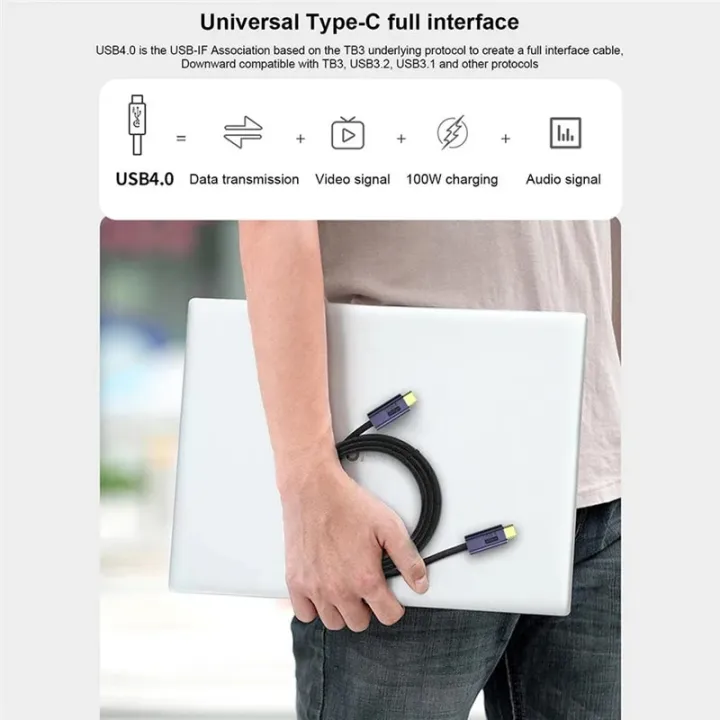 Nku%20USB4%20Thunderbolt%203%2020Gbps%20SuperSpeed%20Type-C%20Data%20Cable%205A%20100W%20PD%20Fast%20Charging%20Data%20Sync%20Cable%20for%20Laptop%20Macbook%20IPad%20Pro%20-%20Image%206