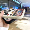 Jizetin for OPPO A16K A16E Back Cover BTS Group Lambskin Texture PU Leather Back For Girls Boys Soft Phone Case. 