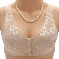 36~46 Summer Women Front Button Bra without padding Plus Size bras Mother's Cotton Wireless Underwear Large Bralette 5121.