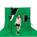 Photography Backdrops Green Screen Chromakey Background Cloth Polyester Cotton Photo Studio with Stand for Live 3X6M. 