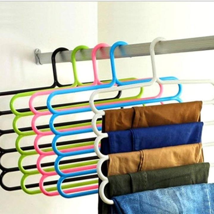 Piece Layer Plastic Hanger for Clothes Wardrobe Space Saving