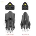 Portable 110-120V to 220-240V Plug Adapter Black 5-15P To 6-15R. 