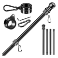 Flag Pole Set for House Porch, 5 FT Thickened Stainless Steel Wall Mount Flagpole Rotating Flagpole Rings No Bracket. 