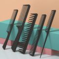 【3C VictoryEagle】Carbon Fiber Comb Set Professional Hair Tail Comb Salon Cutting Dye Parting for Hair Styling. 