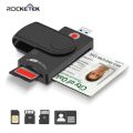 Rocketek USB 2.0 Smart Card Reader micro SD/TF memory ID Bank EMV electronic DNIE dni citizen sim cloner connector adapter. 