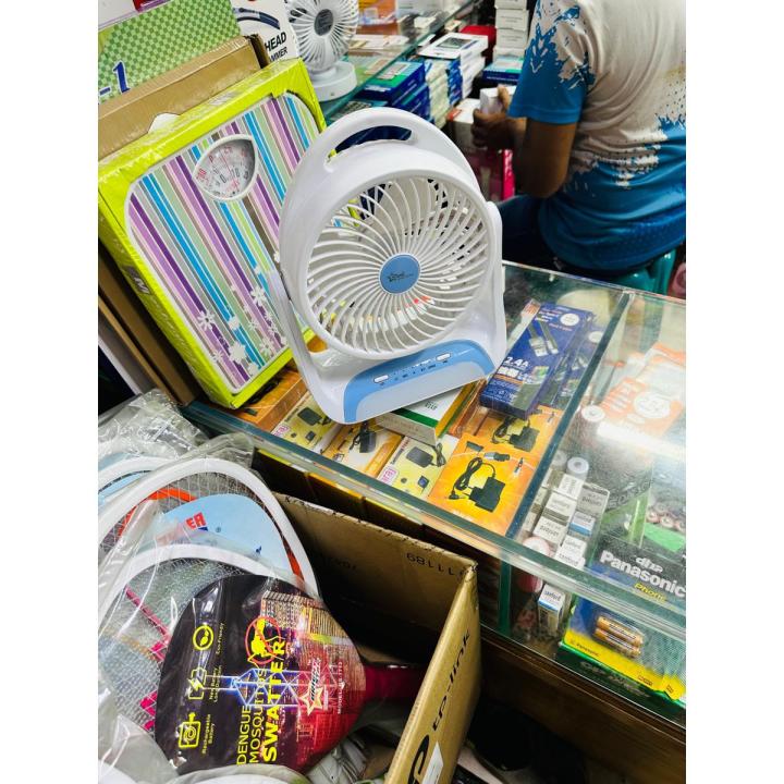 Bright star Portable Mini Rechargeable Fan With LED light | Daraz.com.bd