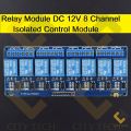 8 Channel 12V Relay Module DC 12V Eight Channel Isolated Control Module With Screw Terminal For Arduino 8 Channel DC12V With Optocoupler Protection 12V Relay Switches.