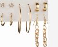 5 pairs/set hoop fine hanging chain jewelry sets earring for women's fashion - Kaner Dul - Kaner Dul.