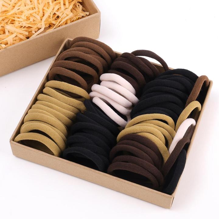 20/50/100PCS Women Girls Basic Hair Bands Simple Elastic Headband Hair Ropes Ties Hair Accessories Ponytail Holder