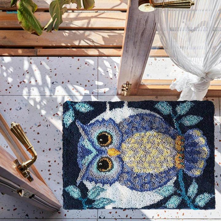 Diy Rug Making Kit Owl Latch DIY Rug Making Kit 20 x 14 Creative DIY Rug Crochet Yarn Kits ...