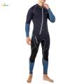 3mm Neoprene Wetsuit Front Zipper Wet Suit , Stretch Waterproof Swimming Full Suit Surfing Thermal Scuba Diving Suit for Water Sports , XXL. 