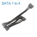 15 Pin SATA Hard Drive Power Cable male to female 1 to 3 4 5 6-Port for computer hard disk interface power Cord for DIY PC Sever.