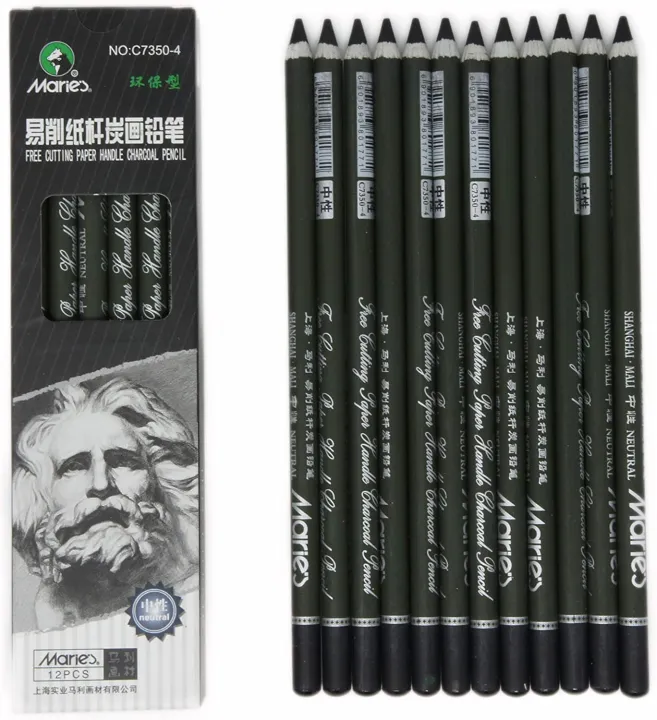 Maries%20Free%20Cutting%20Paper%20Handle%20Charcoal%20Pencils%2012%20Pcs%20Set%20-%20Image%204