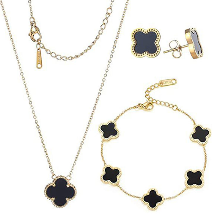 1Set%20Light%20Luxury%20Four%20Leaf%20Clover%20Pendant%20Jewelry%20Set%20Fashion%20Trendy%20Necklace%20Bracelet%20Earring%20For%20Women%20Simple%20Jewelry%20CHAINI%20-%20Image%203