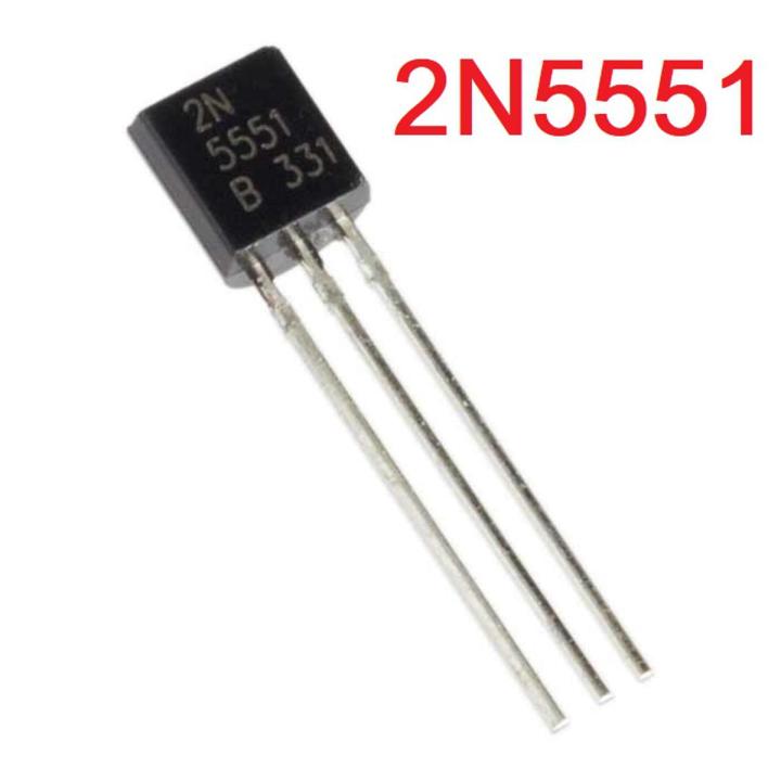 10Pcs 2N5551 2N 5551 Transistor 180V 0.6mA  NPN Transistor TO-92 Bipolar High Voltage Transistor BJT NPN General Purpose Amplifier Transistor