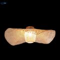 Bamboo Ceiling Light Fixture Lamp E27 Base Rustic for Passway Living Room 65cm. 