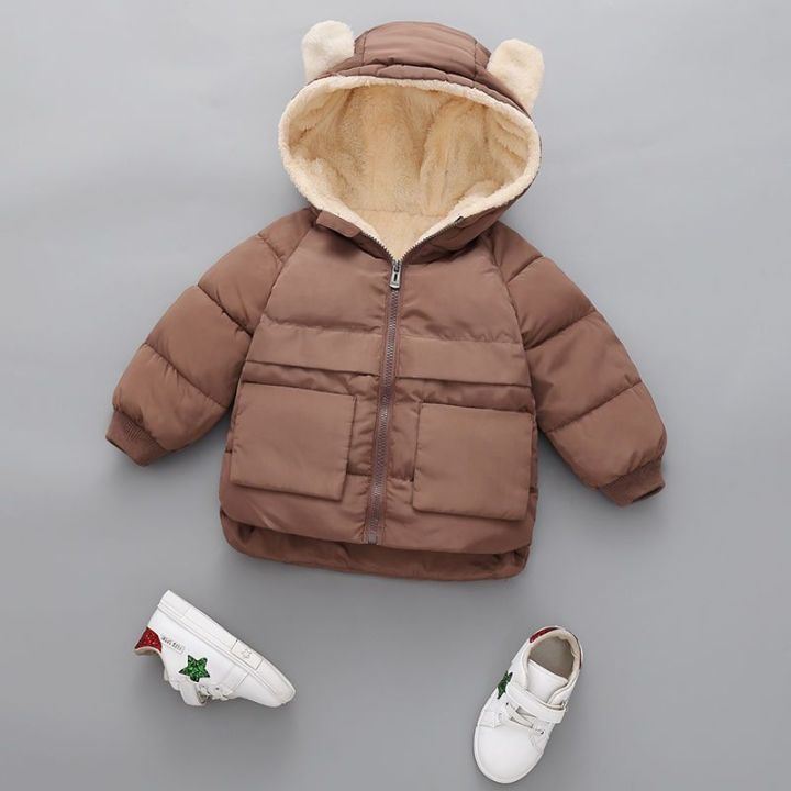 Children's%20down%20and%20Wadded%20Jacket%20Boys%20and%20Girls%20Children%20Fleece-Lined%20Thickened%20Hooded%20Cotton-Padded%20Jacket%20Baby%20Winter%20Mid-Length%20Warm%20Coat%20-%20Image%203