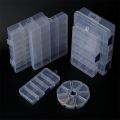 Transparent Plastic Nail Art Decorations Container 28 Grids Clear Plastic Organizer Box Empty Earring Storage Organizer Display Case Storage Container Jewelry Box.