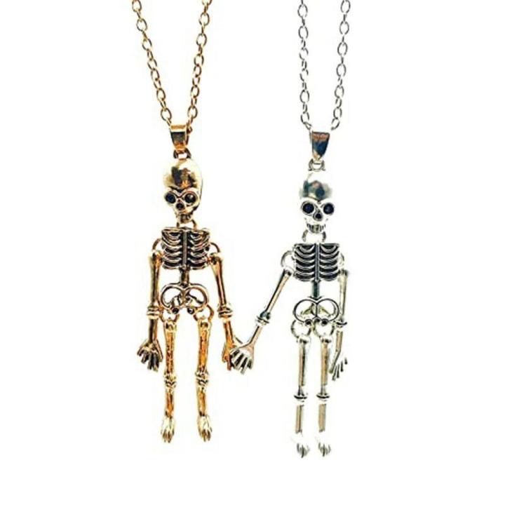 Men's women's necklace Pendant necklace Eye-catching pendant Bronze pendant necklace Steampunk gothic necklace Vintage jewelry Skeleton pendant necklace Couple jewelry gift Steam punk necklace for