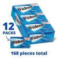 Trident Flavor Chewing Gum Full Box 12 Pack (14 stick). 
