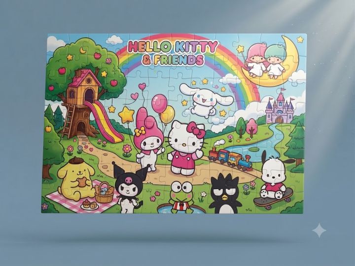 108%20Pc%20Large%20Jigsaw%20Puzzle%20Hello%20Kitty%20Design%20-%2013x10.5%20Inch%20Puzzle%20Educational%20-%20Image%202