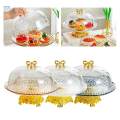 Footed Cake Plate Shaterproof Round Cake Tray for Muffins Cookies Cheesecake. 