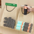 Elastic Mesh Storage Bag - For Kitchen Storage Fruits, Vegetables, Trash bag, Miscellaneous - Reusable ,Free Wall Mounted, Self-Adhesive - Hanging Storage Mesh Bags.
