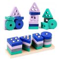 aby Wooden o eometr Shape ontessori Wooden Sorting ath los aby Early Learning reschool Educational o.