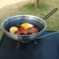 1 Piece Outdoor Stainless Steel Honeycomb Shading Non-Stick Pan Camping BBQ Frying Pan Induction Cooker Gas Stove Folding Wok. 