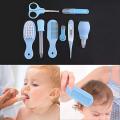 (10 PCS )Baby Care Kit Convenient Healthcare Grooming Set Essential Daily Care Tool Nail Clipper Manicure Safety Scissors Nose Cleaner Hair Brush Comb Personal Care Kit for Toddler Infant [Blue/Pink]. 