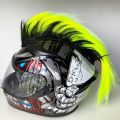 Durable Universal Mohawk Helmet Wig Lightweight Punk Style Motorcycle Helmet Decorations with Magic Sticker Cockscomb Wigs. 