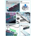 AULA F3001 Backlit 87 Keys Wired/Wireless/Bluetooth Three Model Mechanical Gaming Keyboard. 