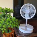 JOYKALY YG-733 AC/DC Rechargeable 2400mAh Lithium Battery Strong Wind Foldable Desk Fan With Lamp. 