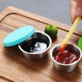 Stainless Steel Condiment Containers With Leakproof Silicone Lids Kids Sauce Dipping Cups Mini Dips Food Storage For Lunch Box Picnic Travel Bento Sauce Container. 