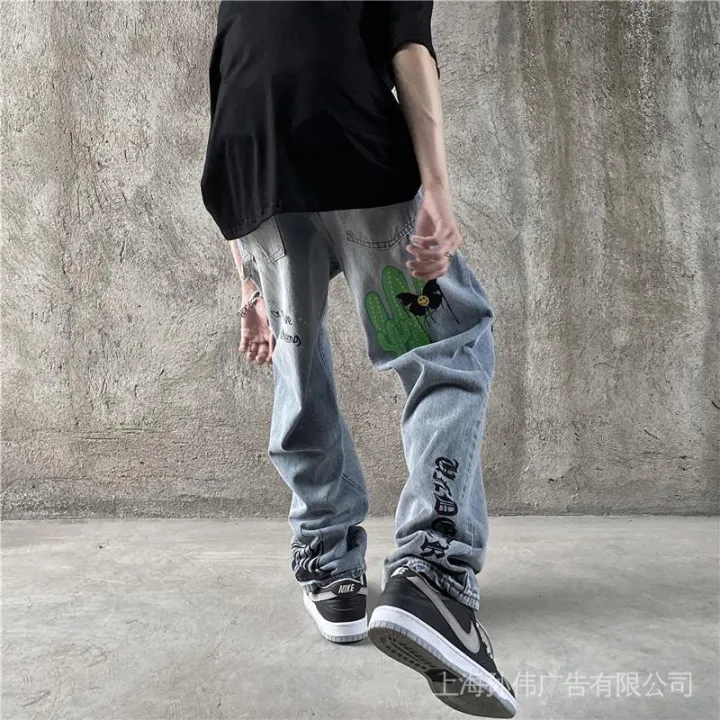 GOF%20Cactus%20Printed%20Jeans%20Men's%20Fashion%20Brand%20Loose%20Straight%20Wide-Leg%20Pants%20Street%20Hip-Hop%20Fashion%20Light%20Color%20ins%20-%20Image%207