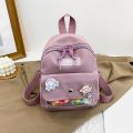 Women Backpack Cute Cartoon Badge Design Shoulder Bag Eco Friendly Canvas Small Backpack Girls School Bags Travel Bag mochila.