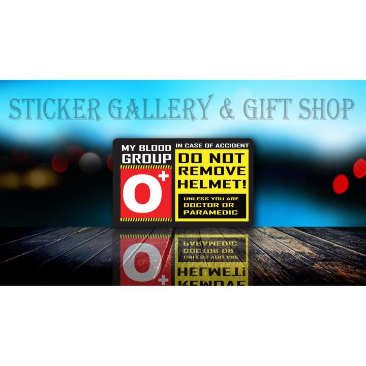 Bike Sticker - O+ve Blood group ( Waterproof & Premium quality) O+ ...