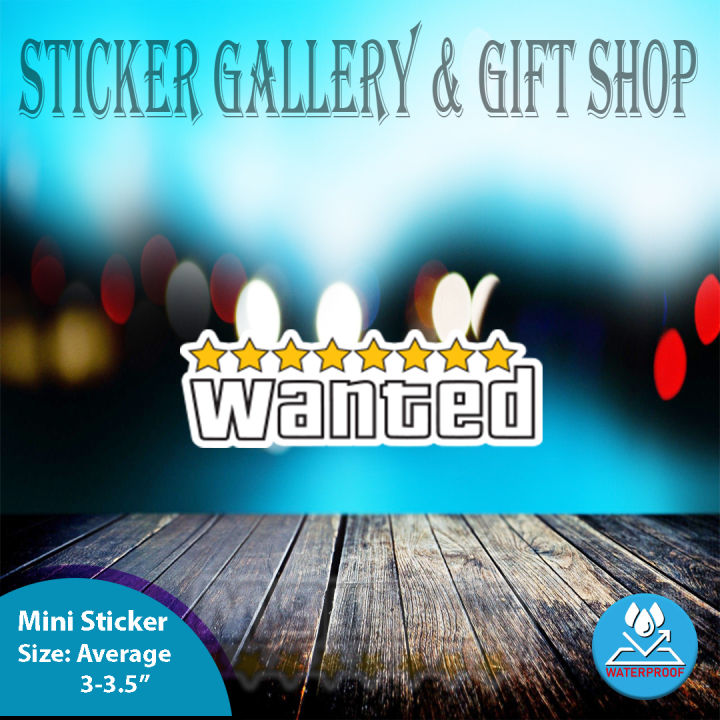 Bike Sticker | Wanted Stars | ( Waterproof & Premium quality)/ Sticker Gallery & Gift Shop