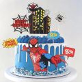 Spiderman Cake Toppers Superhero Birthday Cake Decorations Boys CupCake The Avenger Topppers for Kids Baby Shower Supplies Gifts.
