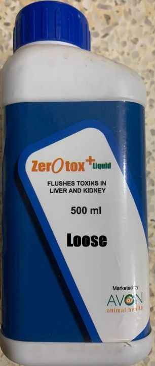 Imported Original Zerotox+ Liquid FLUSHES TOXIN IN LIVER AND KIDNEY For poultry all bird pet animal Loose 100ml
